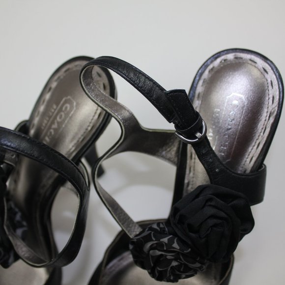 Coach Black Peep Toe Heels - Picture 5 of 6